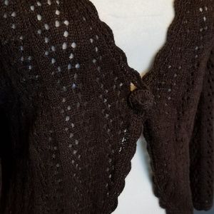 Christopher & Banks Sweaters - CHRISTOPHER & BANKS Brown Crocheted Cardigan NWT Christopher & Banks Sweaters - CHRISTOPHER & BANKS Brown Crocheted Cardigan NWT